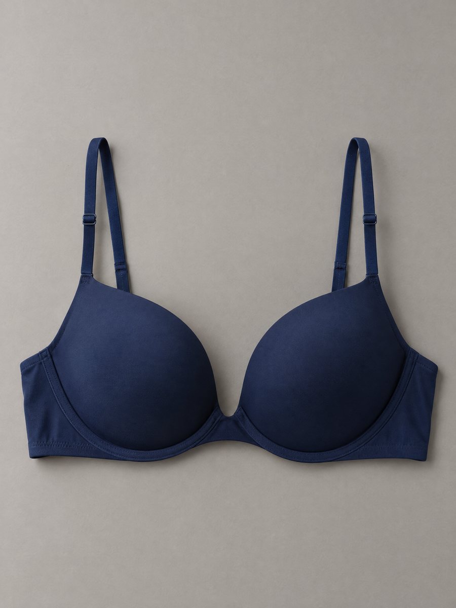 Plunge bra in navy microfibre, Rose Intimates Ltd.