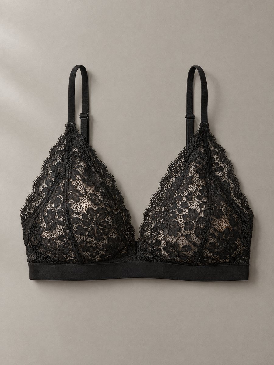 Lace bralette in black, Rose Intimates Ltd.